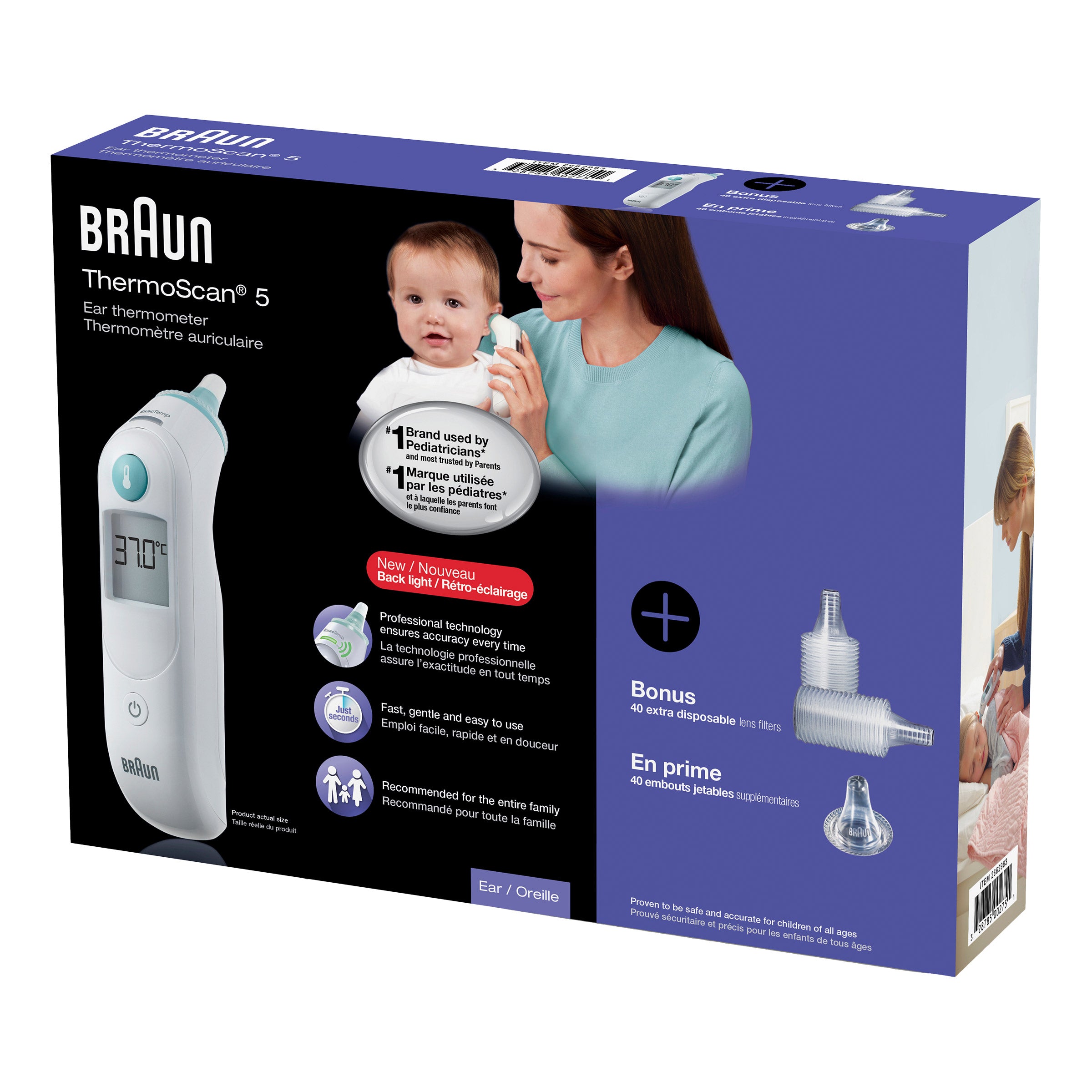 Braun ThermoScan 5 Ear Thermometer with ExacTemp