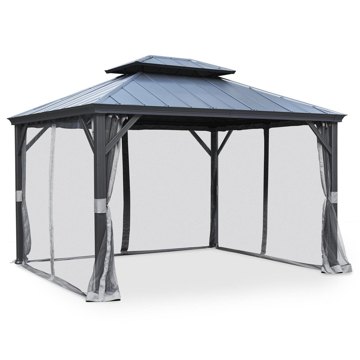 Hometrends 10 ft. x 12 ft. Aluminum Galvanized Steel Gazebo